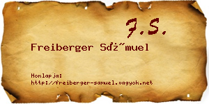 Freiberger Sámuel névjegykártya